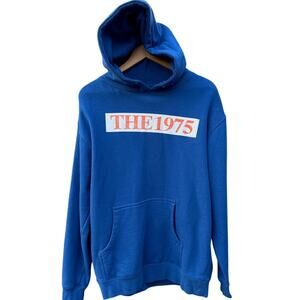 The 1975 Band At Their Very Best America Tour Blue Hoodie Sweatshirt Size Medium
